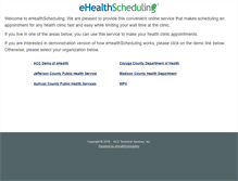 Tablet Screenshot of ehealthscheduling.com